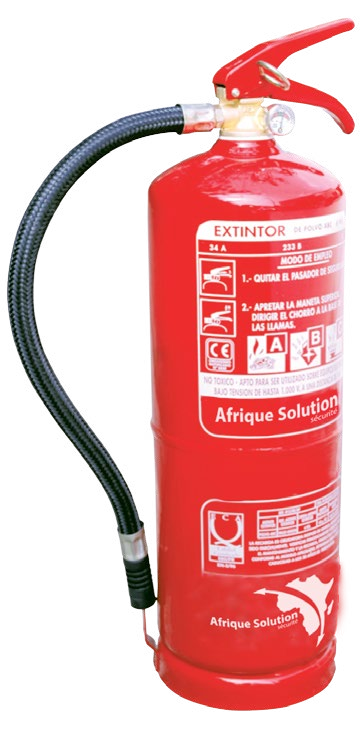 Extincteur poudre ABC avec flexible Afrique Solution