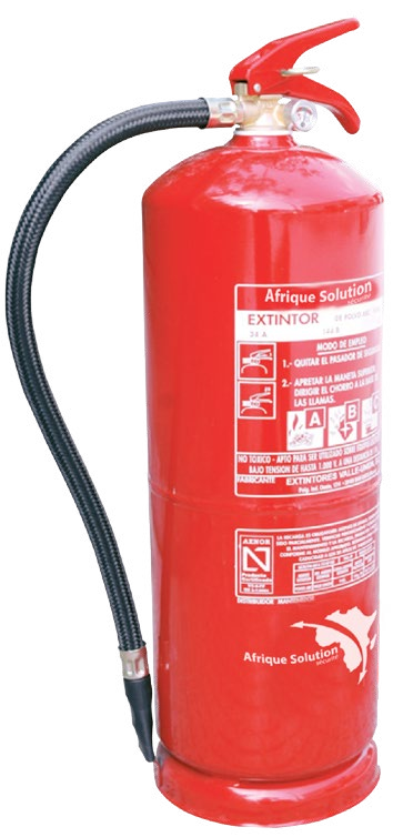 Extincteur poudre ABC grand format avec flexible Afrique Solution