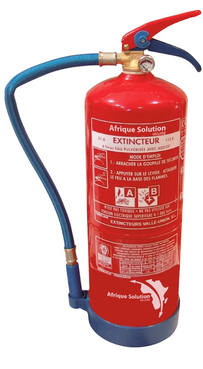 Extincteur eau pulvérisée avec additif 6 litres Afrique Solution